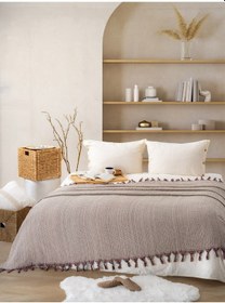 Resim Home Of Buldan Gri Çift Kişilik Pamuklu Pike 200 230 Cm Gri 