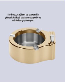 Resim Flzdgnkr Çakmak Entegreli Küllük Yeniden Doldurulabilir Metal Gövde 