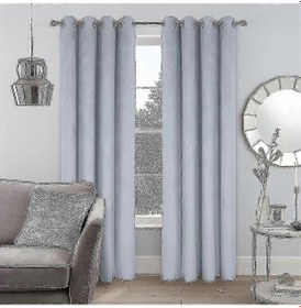 Resim Kalın Isı Yalıtımlı Lüks Karartma Perdeleri Oturma Odası Perdeleri G 39x Y 55 100cm 140cm Açık Gri 