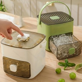 Resim Büyük 48 Buz Küpü Yapıcı - Kolay Basın Kapaklı - DUBLEYER, Dondurucu İçin Gıda Sınıfı Plastik Depolama Tepsisi - Kahve ve Soğuk İçecekler İçin Mükemmel - Temel Mutfak Aleti, İçecek Düzenleyici|Modern Mutfak Gereçleri|Kapaklı Aksesuar 
