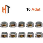 Resim Hayat Trafik 10'lu Set Kırmızı Solar Yol Butonu 3x3 Ledli 