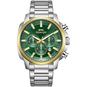 Resim Slazenger Sl.09.2479.2.05 Quartz Çelik Altın/gri Yeşil Kadran 43 Mm Erkek Kol Saati Gri 