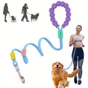 Resim Eller Serbest Ayarlanabilir Çapraz Askılı Köpek Tasmı - Dayanıklı Reflektif Naylon Eğitim Kayışı, Rahat ve Güvenli Tasarım, Küçükten Büyük Irklara Uygun Çok Fonksiyonlu Uzun İp, Mor ve Mavi Altıgen Tutma Kolu, Yürüyüş ve Koşu için Dış Mekan Güvenlik Ekipmanı 