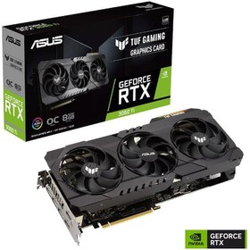 Resim ASUS GEFORCE TUF-RTX3060TI-O8GD6X-GAMING 8GB GDDR6X 256BIT 2XHDMI 3XDP EKRAN KARTI 