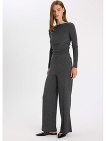 Resim Defacto Wide Leg Bürümcük Pantolon D5141AX24AUAR191 Antrasit 