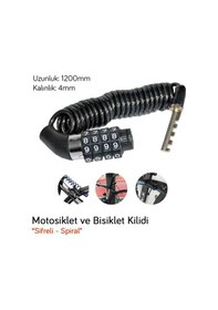 Resim Carub Bisiklet Ve Motosiklet Kilidi Spiralli Şifreli 4x1200 Mm Br1740108 