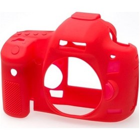 Resim Easycover Canon 5D Mark III / 5Ds / 5Dsr Silikon Kılıf (Kırmızı) 