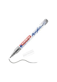 Resim Edding 5300 Ince Uçlu Akrilik Boyama Markörü 1-2 Mm Gümüş 