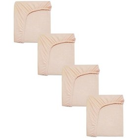 Resim 4 Adet 65 X 95 + 10 Cm Anne Yanı Lastikli Penye Kumaş Bebek Çarşafı-yavruağzı 