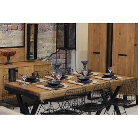 Resim Ntconcept Ntconcept Masif Ağaç Mutfak Yemek Masası Takımı (437823311) 