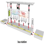 Resim Otobüs İstasyonu, Tren İstasyonu Aydınlatma Oyuncak Aksesuarları, Büyük Platform Rayları Çok Renkli 