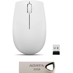 Resim Lenovo 300 Kablosuz Mouse + Adata UV210 USB 2.0 Flash Bellek 