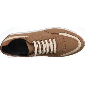 Resim Costo Shoes YC2023 Kum Nubuk Deri Erkek Spor Ayakkabı Rahat Hafif Taban Geniş Kalıp 