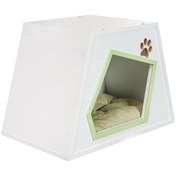 Resim Odunconcept Komodin Kedi Evi Beyaz - Diagonal Beyaz 