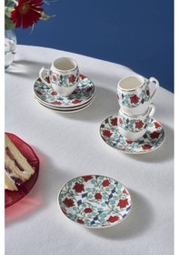 Resim Karaca Gelincik 6 Kişilik Kahve Fincanı 80 Ml 