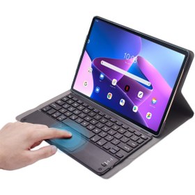 Resim Microcase Lenovo Tab M10 Plus Tb125fu 10.61 (3. NESİL)touchpad Bluetooth Klavye Standlı Kılıf - Bkk2 