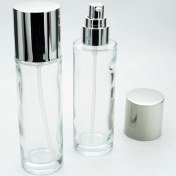 Resim Losyon ve Krem Şişesi 100 ml (10 Adet) Şeffaf Gri Kapak Boş Cam Şişe 