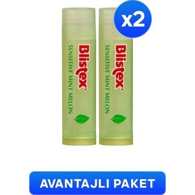 Resim Blistex Sensitive Mint Melon Dudak Bakım Kremi 2 x 4.25 G 