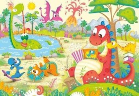 Resim Ravensburger 2x12 Parça Puzzle Dino Dostlar 052462 