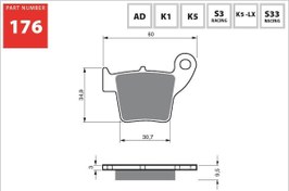 Resim GOLD AD 176 FREN BALATA SİNTER METAL 