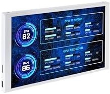 Resim Turing Smart Display 8 İnç Siyah İkincil Ekran, 1280x800 USB Type-C/USB 9 Pin Mini Bilgisayar Durum Ekranı, Windows 10/11 Uyumlu Kasa İçi Yardımcı Ekran 