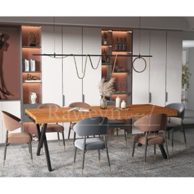 Resim deryawood Raweyn Masif Ahşap Cissus Toplantı Masası 100*240*76 Cm 