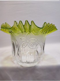 Resim Kıvırcık Lambader Camı.şeffaf-yeşil Renkte.alt Çap:10,00cm-h:15,c Şeffaf - Açık Yeşil 