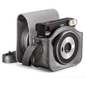Resim Fujifilm Instax SQ 6 Uyumlu Graphite Gri Deri Çanta FOTSIBP033 