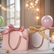 Resim VCCETOUL 10 Adet Saplı Hediye Çantası, 14.0x5.99x11.99 cm, Kurdele Dahil, Genç Duşları, Doğum Günleri, Sevgililer Günü ve Parti Paketleme için Uygun, Çok Renk Seçeneği 