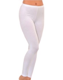 Resim Bonbonetti Kadın Düz Desensiz Uzun Bayan Yüksek Bel Penye Tayt Pantolonbeyazm Beyaz 