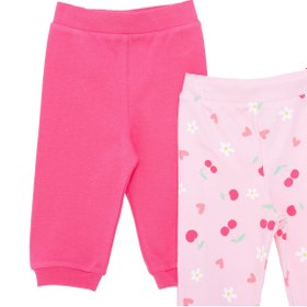 Resim HelloBabymon Kız Bebek 2li Alt Kiraz Baskılı Ribanalı 