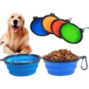Resim Katlanabilir Kedi Köpek Mama-Su Kabı 