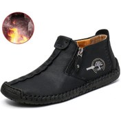 Resim Sones Erkek Martin Boots Büyük Beden Botlar Eğlence Takım Botları Siyah Artı Kadife Çok Renkli 