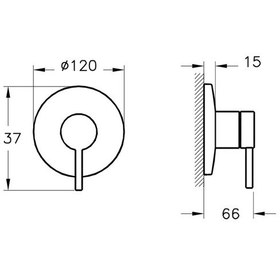 Resim Vitra Origin Ankastre Sıva Üstü Lavabo Bataryası Mat Siyah A4262136 