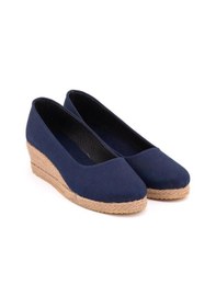 Resim Star Tombis Gerçek Elişi Günlük Rahat 3cm Anne Ayakkabısı Dolgu Topuklu Handmade Lacivert 