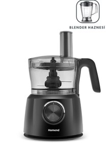 Resim HOMEND Functionall 2845h Blender Hazneli Mutfak Robotu Siyah 