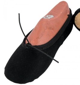 Resim SEGAH TASARIM Siyah Bez Bale Ayakkabısı Patiği - Çift Taban 