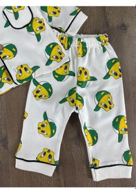 Resim Tweety Baskılı Kruvaze Yaka Pijama Takımı 4bb2 Beyaz 
