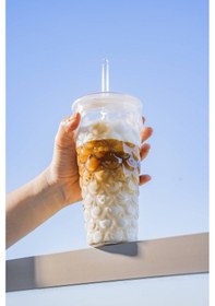 Resim Acar Viva Pipetli Cam Bardak - 500 Ml Şeffaf 