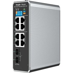 Resim Ruijie Rg-nıs2100-8gt2sfp-hp 8 Port Gigabit Poe + 2 Port Sfp Endüstriyel Yönetilebilir Switch-128535 