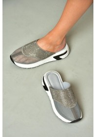 Resim Fox Shoes U312514415 Gri File Kadın Terlik Gri-file Çok Renkli 