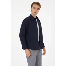 Resim U.s. Polo Assn. Erkek Lacivert Gömlek Desenli 50308291-VR033 