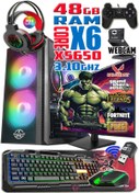 Resim WARBOX HULK 24" Monitör Xeon X5650 32gb Ram 256gb Ssd 250gb Hdd R7 240-4gb E.kartı Gaming Takım Bilgisayar 