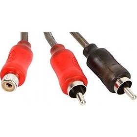 Resim Oto Amfi Y Kablo 1 Dişi 2 Erkek Rca Kablo Slikonlu Anfi Kablo 1 Adet 