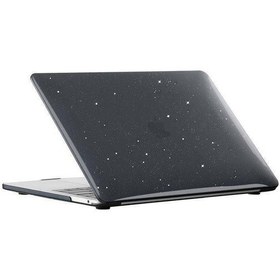 Resim Apple Uyumlu MacBook Air 13.3'' A 1466 A 1369 Kılıf Parlak Kristal Şeffaf Simli Siyah 