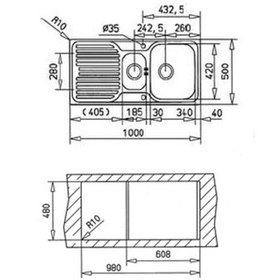 Resim Teka Princess 60 B Paslanmaz Çelik Sağ Damlalıklı Mutfak Eviyesi 