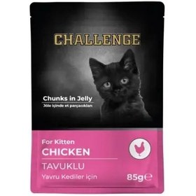 Resim Challenge Tavuklu Pouch Yavru Konserve Kedi Maması 1 Adet 85 Gr 