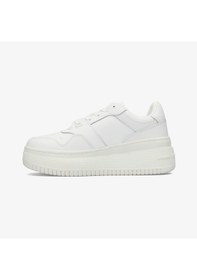 Resim Tommy Jeans Retro Basket Flatform Kadın Beyaz Sneaker Düz En0en02506 Beyaz 