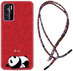 Resim kilifland Reeder P13 Blue Max L 2022 ile Uyumlu Kılıf Rasta Ipli Boyun Askılı Desenli Life Silikon Sleeping Panda 1810 