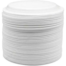 Resim Köpük Tabak Yuvarlak Büyük Boy 100 Adet Çap:23cm Beyaz 